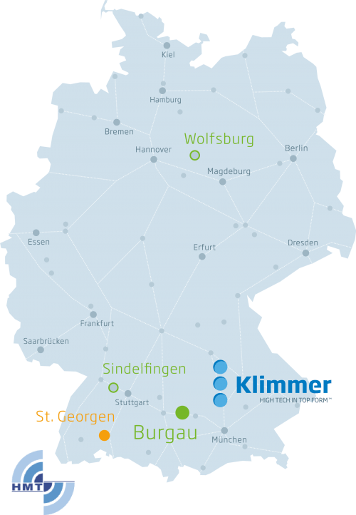 Germany map burgau wolfsburg sindelfingen st georgen